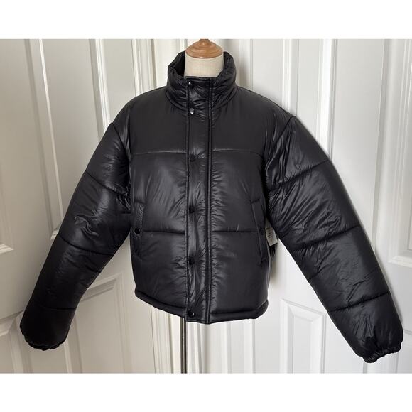 Sadie & Sage Black Puffer Black Jacket Women’s Small NWTs Fits Up To A Large - Picture 2 of 7